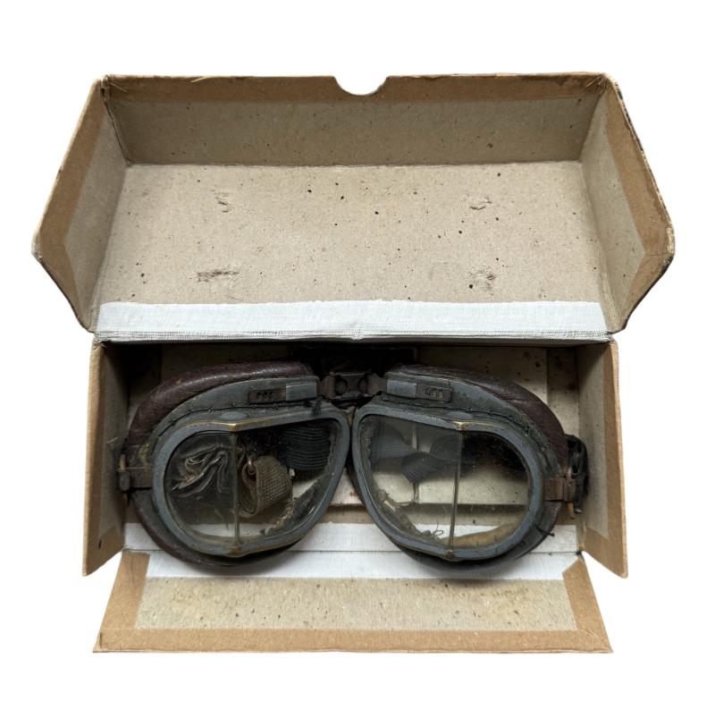 WW2 RAF MKVIII Flying Goggles In Box