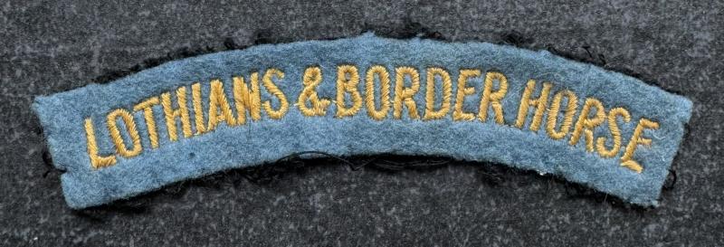 WW2 Lothians & Border Horse Shoulder Title