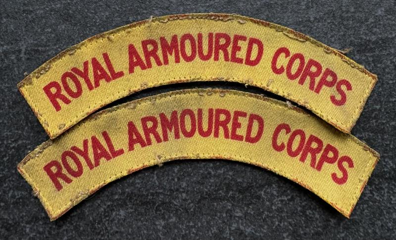 WW2 Royal Armoured Corps Shoulder Titles