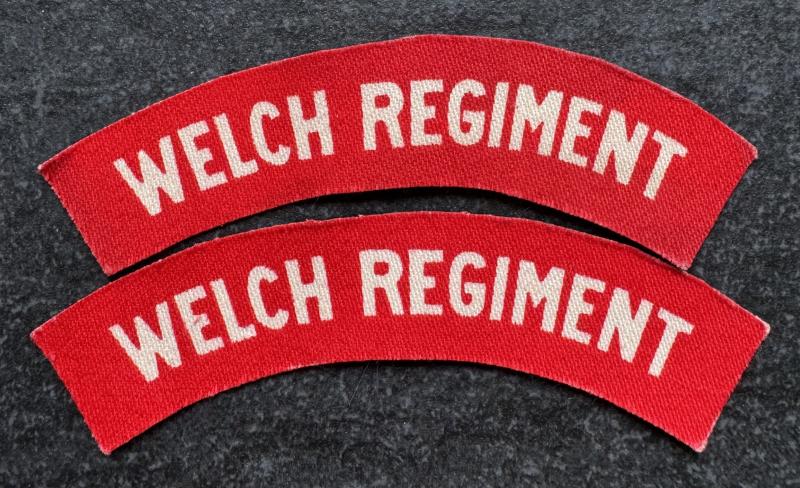 WW2 Welch Regiment Shoulder Titles