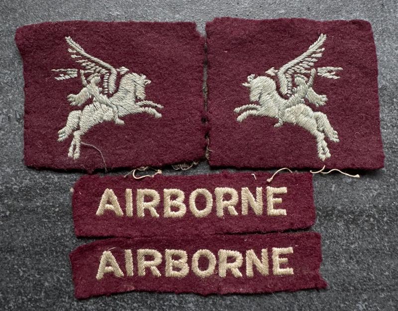 WW2 Airborne Insignia Group All Removed From Same Uniform