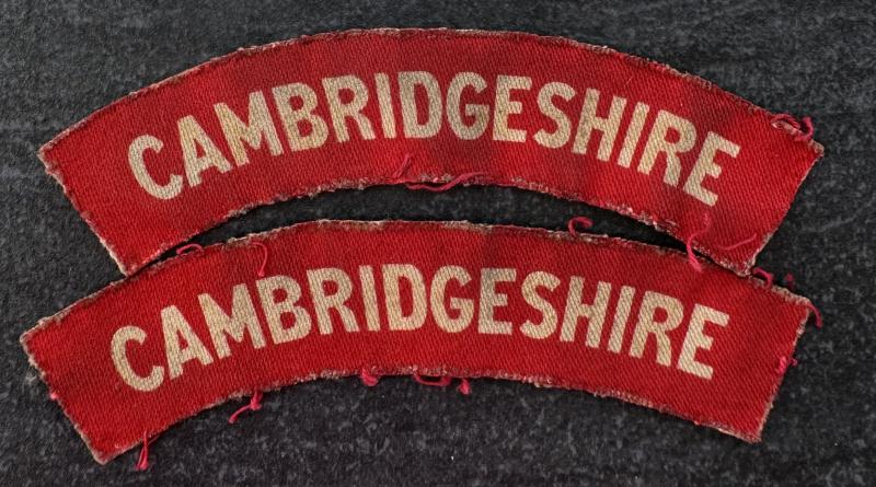 WW2 Cambridgeshire Shoulder Titles