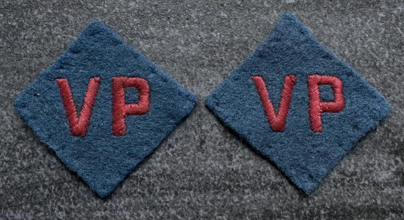 WW2 Military Police Vulnerable Points Arm Badges