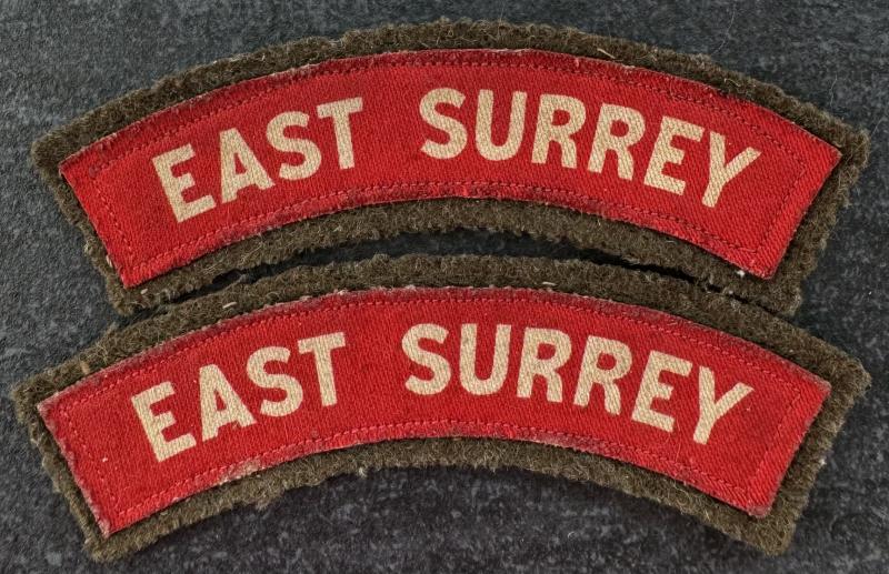 WW2 East Surrey Shoulder Titles