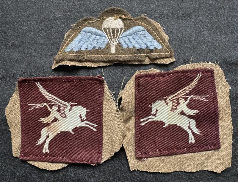 WW2 Airborne Divisions Formation Signs & Parachute Qualification Wing Set