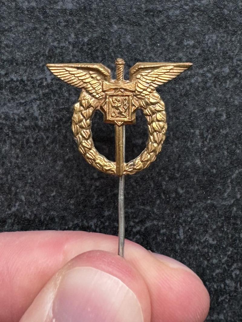 WW2 Czechoslovakia Pilots Miniature Badge