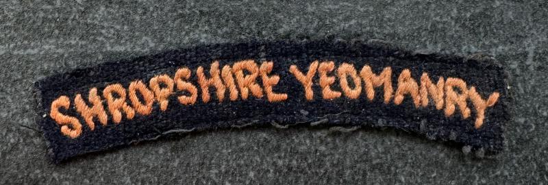 WW2 Shropshire Yeomanry Shoulder Title