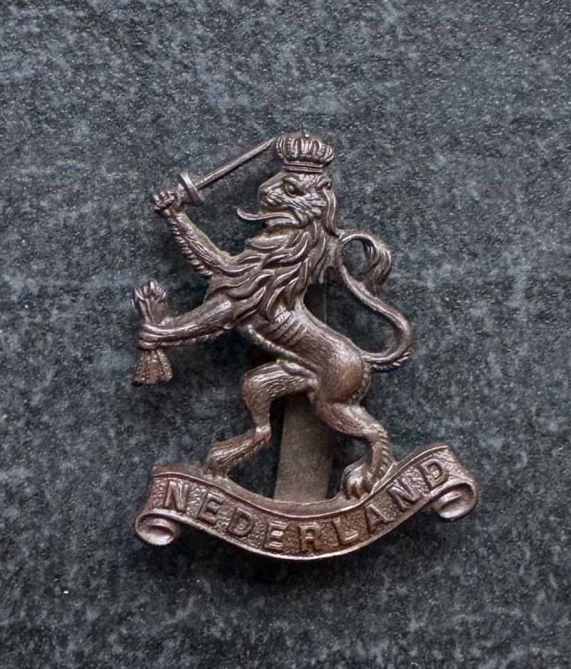 WW2 Nederland Officers Bronze Cap Badge