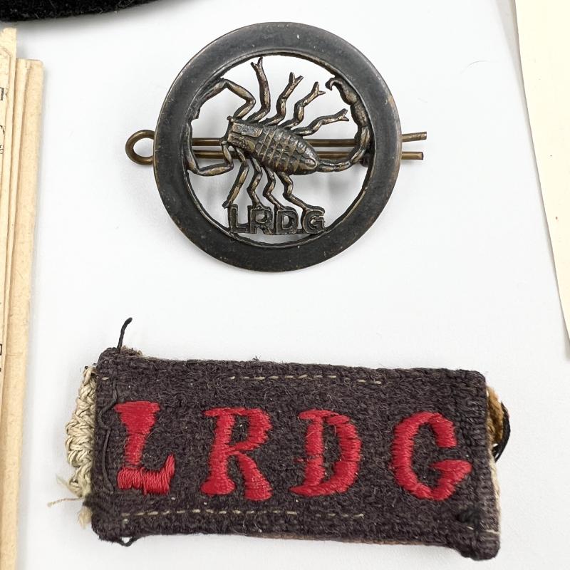 WW2 Long Range Desert Group Medal & Badge Group