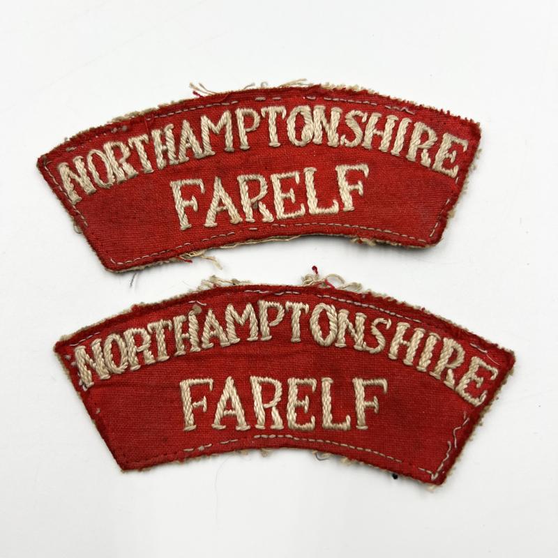 WW2 Northamptonshire Regiment FARELF Shoulder Titles