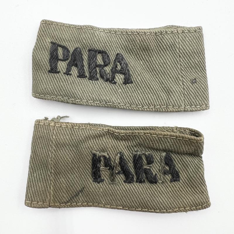 WW2 Parachute Regiment Jungle Green Slip On Shoulder Titles