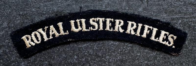 WW2 1st Battalion Royal Ulster Rifles Shoulder Title