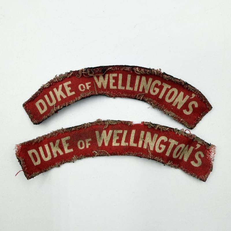 WW2 Duke Of Wellington's Regiment Shoulder Titles