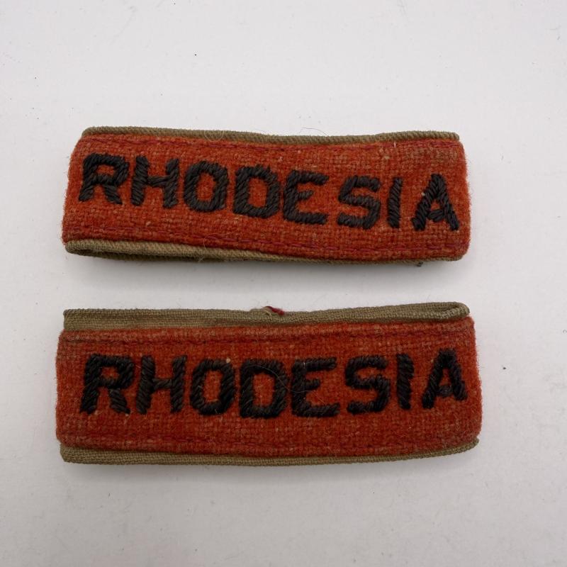 WW2 Rhodesia Slip On Shoulder Titles